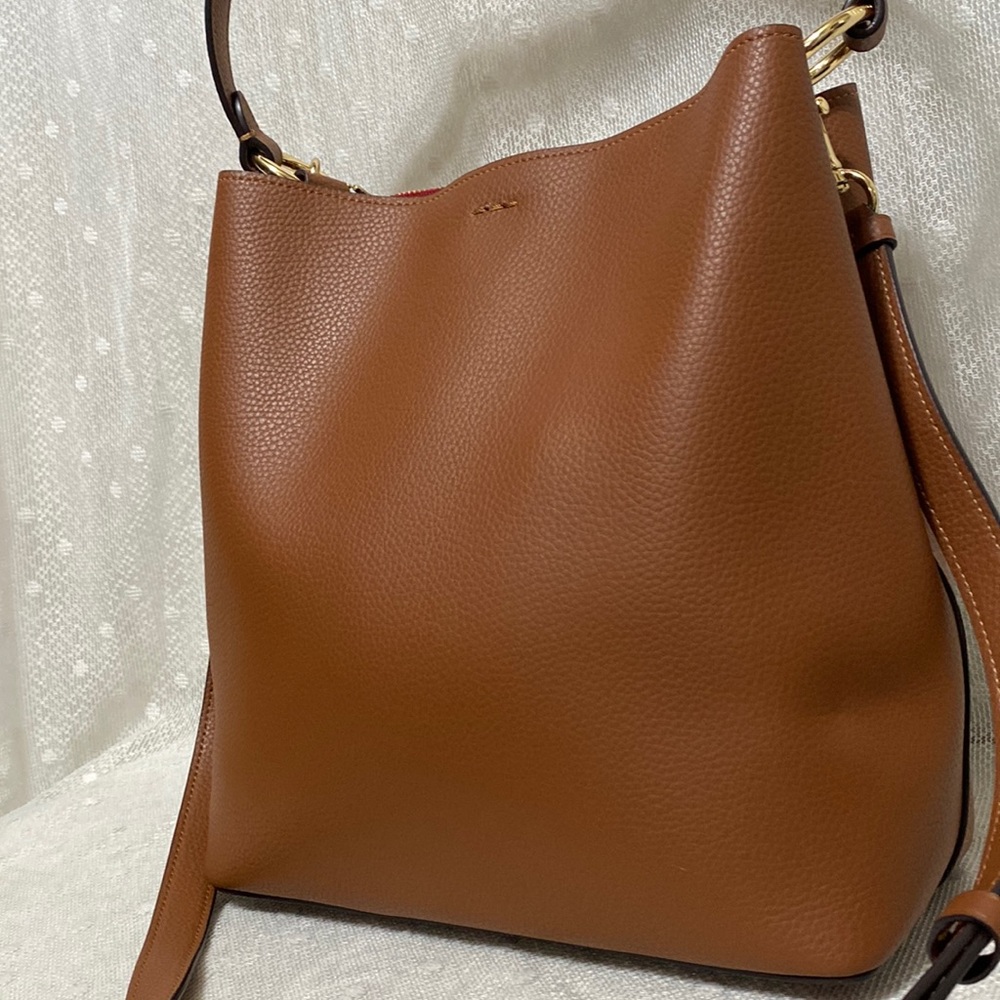 *SOLD*Coach Large Leather Town Bucket Bag In Redwood 1941 Red - Picture 7 of 15